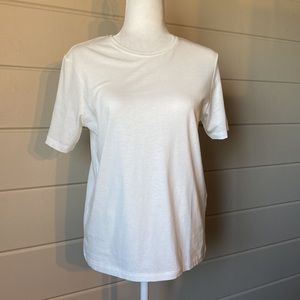 Zara Solid Short Sleeve Crewneck T Shirt